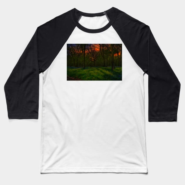 Bluebell Sunrise Baseball T-Shirt by Graz-Photos